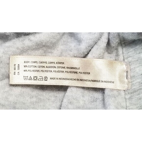 SATURDAY SUNDAY Light Gray Terry Pants Sz Large Button Wide Leg Anthropologie - Picture 9 of 9